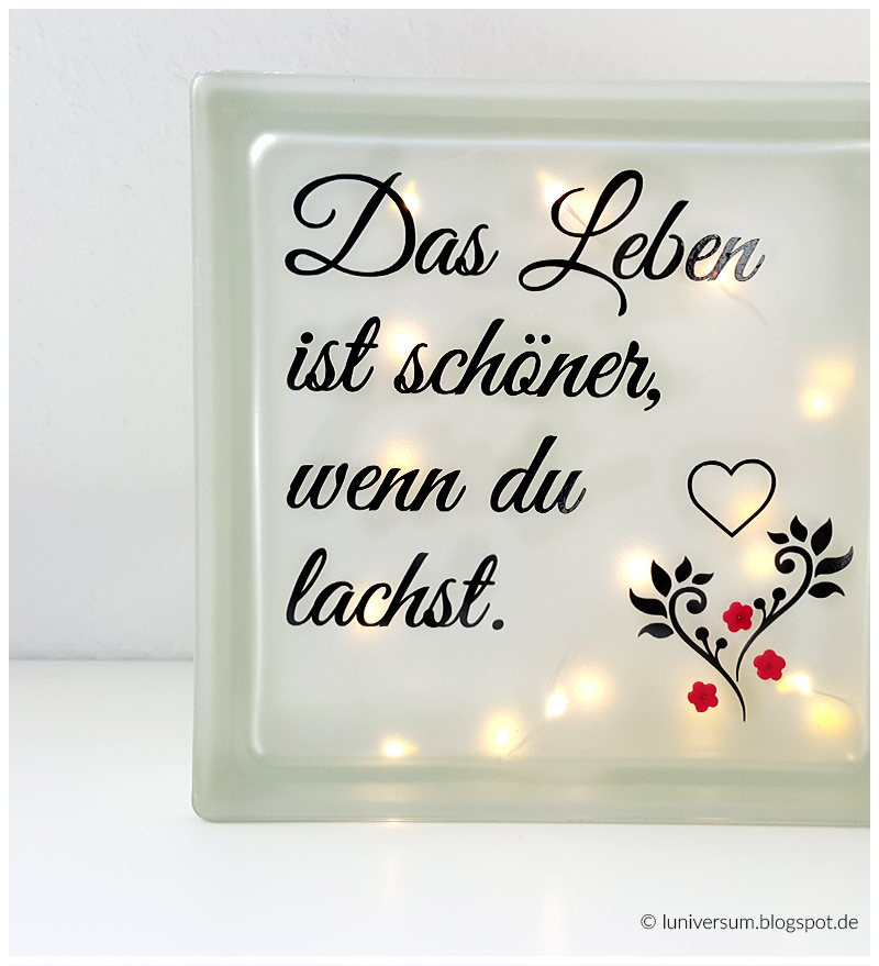 quäär durch's luniversum. DIY Dekorative Lampe aus Glasbaustein/XBlock